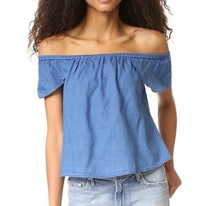 NWT madewell chambray Bellamy top